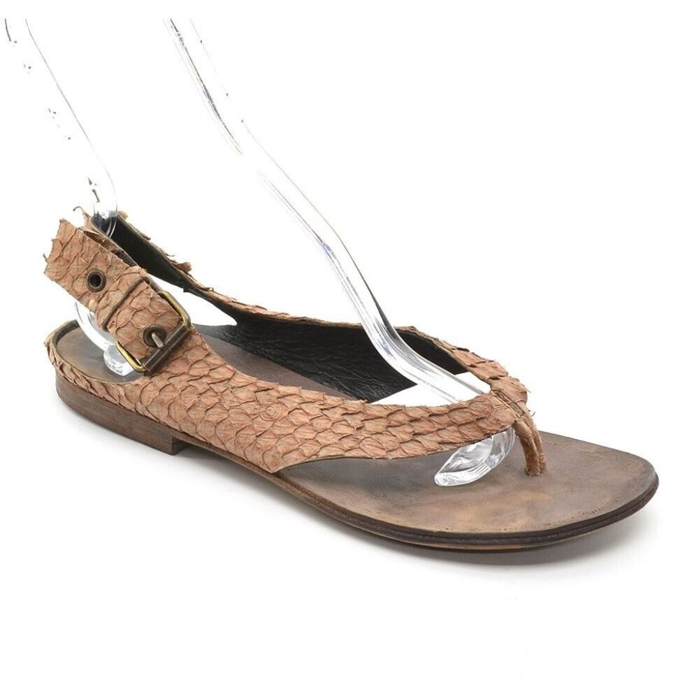 Marsell Beige Woven Leather Toe-Post Sandals